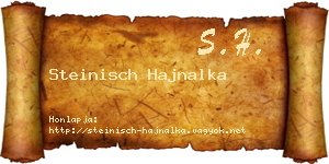 Steinisch Hajnalka névjegykártya